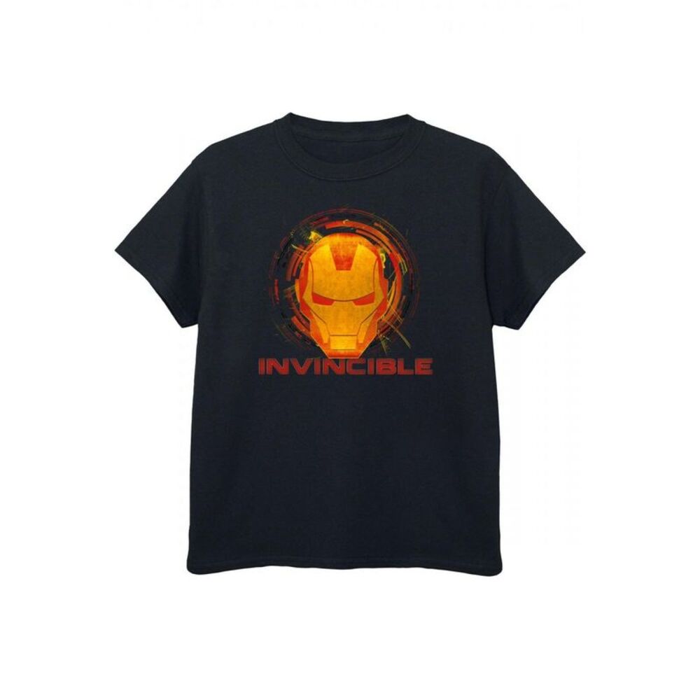 Iron Man Boys Invincible T-Shirt / Black/Orange